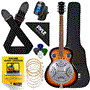 Pyle - PGA500BR.5 , Musical Instruments , String & Wind Instruments , 6-String Acoustic Resonator Guitar, Full Scale Resophonic, Accessory Kit Included