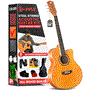 Pyle - PGA550CAOR , Musical Instruments , Beginners 6-String Acoustic Guitar - 36" Cutaway Body with Accessory Kit (Orange)