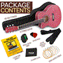 Pyle - PGA550CAPU.5 , Musical Instruments , Beginners 6-String Acoustic Guitar - 36" Cutaway Body with Accessory Kit (Purple)