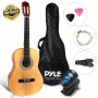 Pyle - PGACLS82.9 , Musical Instruments , String & Wind Instruments , 6-String Classic Guitar - 3/4 Size Scale Guitar with Digital Tuner & Accessory Kit (36’’ -inch)