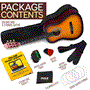 Pyle - PGACLSTR10SB.3 , Musical Instruments , Guitars , 6-String Classic Guitar - 3/4 Size Scale Guitar with Digital Tuner & Accessory Kit (36’’ -inch)