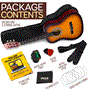 Pyle - PGACLSTR10SB , Musical Instruments , Guitars , 6-String Classic Guitar - 3/4 Size Scale Guitar with Digital Tuner & Accessory Kit (36’’ -inch)