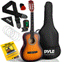 Pyle - PGACLSTR10SB , Musical Instruments , Guitars , 6-String Classic Guitar - 3/4 Size Scale Guitar with Digital Tuner & Accessory Kit (36’’ -inch)