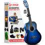 Pyle - PGACMS30BLU , Musical Instruments , String & Wind Instruments , 30" 6-String Classical Acoustic Guitar for Beginner and Adult with Accessory Kit (Blue Burst)