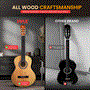 Pyle - PGACMS40N.5 , Musical Instruments , String & Wind Instruments , 34" 6-String Classical Acoustic Guitar for Beginner and Adult with Accessory Kit (Natural)