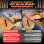 Pyle - PGACMS40N.5 , Musical Instruments , String & Wind Instruments , 34" 6-String Classical Acoustic Guitar for Beginner and Adult with Accessory Kit (Natural)
