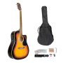 Pyle - UPGAKT40SB , Musical Instruments , String & Wind Instruments , Acoustic-Electric Guitar - Full Scale Guitar with Accessory Kit