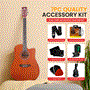 Pyle - PGSTGR007LB , Musical Instruments , String & Wind Instruments , 41" Full-Size Acoustic Guitar Kit, Cutaway Body with Digital Tuner and Accessory Kit, (LB)