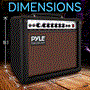 Pyle - PGTAMPL100 , Sound and Recording , Amplifiers - Receivers , Portable Electronic Guitar Amplifier - 8