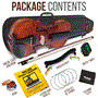 Pyle - PGVILN15 , Musical Instruments , Plywood Violin Stringed Instrument - Student Grade Violin with Accessory Kit Included