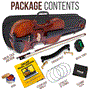 Pyle - PGVILN16 , Musical Instruments , Plywood Violin Stringed Instrument - Student Grade Violin with Accessory Kit Included