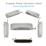 Pyle - pharm21 , Musical Instruments , Harmonicas , Classic Style Harmonica - Chromatic Harmonica with Stainless Steel Cover Plates