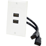 Pyle - PHDK9 , Home and Office , Wall Plates - In-Wall Control , 2 Port  HDMI Wallplate W/Back  Built-in Flexible Cable For Easy Installation