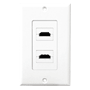 Pyle - PHDMIW2 , Home and Office , Wall Plates - In-Wall Control , Dual HDMI Wall Plate 90 Degree Exit Ports