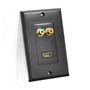 Pyle - PHDMRBC2 , Home and Office , Wall Plates - In-Wall Control , HDMI/Stereo (Dual) RCA Audio Combo Wall Plate