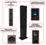 Pyle - phit84bk , Sound and Recording , SoundBars - Home Theater , iPod/iPhone 2.1 Tower Docking Speaker System with FM Radio