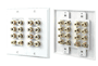 Pyle - phiw71 , Home and Office , Wall Plates - In-Wall Control , 7.1 Home Theater Fourteen Post Binding/Banana Plug with Dual RCA Subwoofer Posts Wall Plate White (14 Posts/Polarity for 7 Speakers)