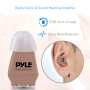 Pyle - PHLHA57 , Health and Fitness , Hearing Assistance , Hearing Assistance Amplifier Aid - Mini In-Ear Impaired Hearing Amplifier with Built-in Rechargeable Battery
