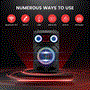 Pyle - PHP210DJT.5 , Sound and Recording , PA Loudspeakers - Cabinet Speakers , 10’’ Portable Wireless BT Speaker System – TWS Function, Built-in Rechargeable Battery, LED Display, FM/Aux/MP3/USB/SD w/ ¼’’ Input Jack for Microphone