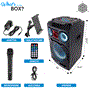 Pyle - PHP210DJT , Sound and Recording , PA Loudspeakers - Cabinet Speakers , 10’’ Portable Wireless BT Speaker System – TWS Function, Built-in Rechargeable Battery, LED Display, FM/Aux/MP3/USB/SD w/ ¼’’ Input Jack for Microphone