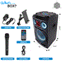 Pyle - PHP210DJT.5 , Sound and Recording , PA Loudspeakers - Cabinet Speakers , 10’’ Portable Wireless BT Speaker System – TWS Function, Built-in Rechargeable Battery, LED Display, FM/Aux/MP3/USB/SD w/ ¼’’ Input Jack for Microphone
