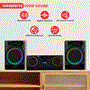 Pyle - PHSKR28 , Sound and Recording , Amplifiers - Receivers , 3-Piece Mini Hi-Fi BT Stereo System with MP3, USB, FM Radio, Bass Reflex Speaker, DSP-Tech and Remote Control (Black)