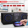 Pyle - PHSKR28 , Sound and Recording , Amplifiers - Receivers , 3-Piece Mini Hi-Fi BT Stereo System with MP3, USB, FM Radio, Bass Reflex Speaker, DSP-Tech and Remote Control (Black)