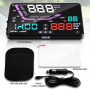 Pyle - PHUD15.5 , On the Road , Plug-in Audio Accessories - Adapters , Heads Up Display HUD Screen - Vehicle Speed & GPS Compass HUD Monitor System