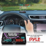 Pyle - PHUD15.5 , On the Road , Plug-in Audio Accessories - Adapters , Heads Up Display HUD Screen - Vehicle Speed & GPS Compass HUD Monitor System