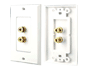 Pyle - PHWP1 , Home and Office , Wall Plates - In-Wall Control , Dual Post Binding/Banana Plug Wall Plate White (2 Posts/Polarity For 1 Speaker)