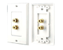 Pyle - phwp1 , Home and Office , Wall Plates - In-Wall Control , Dual Post Binding/Banana Plug Wall Plate White (2 Posts/Polarity For 1 Speaker)