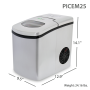 Pyle - AZPICEM25 , Kitchen & Cooking , Ice Makers , Ice Maker, Countertop Ice Cube Making Machine (Stainless Steel)