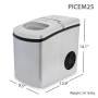 Pyle - PICEM25 , Kitchen & Cooking , Ice Makers , Ice Maker, Countertop Ice Cube Making Machine (Stainless Steel)