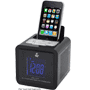 Pyle - PICL34B , Home and Office , SoundBars - Home Theater , iPod iPhone Clock Radio W/ FM Receiver And Dual Alarm Clock (Black)