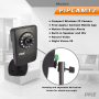 Pyle - PIPCAM12 , Home and Office , Cameras - Videocameras , Wireless IP Camera / WiFi Cam with Remote Surveillance Monitoring, Built-in Speaker & Microphone for 2-Way Communication, App Download