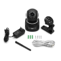 Pyle - PIPCAM8 , Home and Office , Cameras - Videocameras , IP Camera Surveillance Security Monitor with Wi-Fi, H.264 Video, P2P Network, Image Capture, Video Recording, Built-in Microphone and Speaker for 2-Way Communication, Built-in Web Server, Software Included, Downloadable App