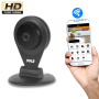 Pyle - PIPCAMHD22BK , Home and Office , Cameras - Videocameras , HD 720p IP Cam / WiFi Camera, Wireless Remote Surveillance Monitoring, Built-in Speaker & Microphone for 2-Way Communication, Downloadable App (Black)