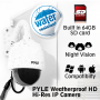 Pyle - PIPCAMHD47.5 , Home and Office , Cameras - Videocameras , Weatherproof HD Hi-Res IP Camera - 4x Optical Zoom Outdoor WiFi Cam with Built in 32g SD