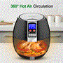 Pyle - PKAIRFR54 , Kitchen & Cooking , Air Fryers , Digital Air Fryer, Electric Oil-Free Air Frying Cooker