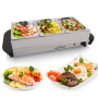 Pyle - PKBFWM21 , Kitchen & Cooking , Food Warmers & Serving , Electric Food Warming Tray - Buffet Server Hot Plate Food Warmer