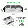 Pyle - PKBFWM24 , Kitchen & Cooking , Food Warmers & Serving , Electric Food Warming Tray - Buffet Server Hot Plate Food Warmer (3-Plate Tray Style)