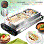Pyle - PKBFWM25 , Kitchen & Cooking , Food Warmers & Serving , Electric Food Warming Tray - Buffet Server Hot Plate Food Warmer (Dual Plate Tray Style)