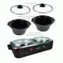 Pyle - PKBFWM26 , Kitchen & Cooking , Food Warmers & Serving , Dual Pot Electric Slow Cooker Food Warmer - Food Buffet Warming Server