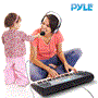 Pyle - PKBRD4112 , Musical Instruments , Drums , Digital Musical Karaoke Keyboard - Portable Electronic Piano Keyboard with Built-in Rechargeable Battery & Wired Microphone (49 Keys)