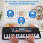 Pyle - PKBRD4113 , Musical Instruments , Digital Musical Karaoke Keyboard - Portable Electronic Piano Keyboard with Built-in Rechargeable Battery & Wired Microphone (49 Keys)