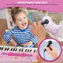 Pyle - PKBRD4912PK , Musical Instruments , Drums , Children’s Musical Karaoke Keyboard - Portable Kids Electronic Piano Keyboard with Built-in Rechargeable Battery & Wired Microphone