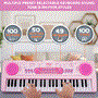 Pyle - PKBRD4912PK , Musical Instruments , Drums , Children’s Musical Karaoke Keyboard - Portable Kids Electronic Piano Keyboard with Built-in Rechargeable Battery & Wired Microphone