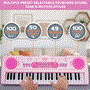 Pyle - PKBRD4912PK.5 , Musical Instruments , Drums , Children’s Musical Karaoke Keyboard - Portable Kids Electronic Piano Keyboard with Built-in Rechargeable Battery & Wired Microphone