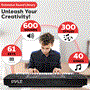 Pyle - PKBRD6151PB , Musical Instruments , Digital Musical Karaoke Keyboard Piano - Portable Electronic Piano Keyboard Includes Water-Resistant Case Bag & keyboard stool & keyboard stand (61 Keys)