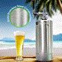 Pyle - PKBRTP100.5 , Kitchen & Cooking , Fridges & Coolers , NutriChef Pressurized Growler Tap System - Stainless Steel Mini Keg Dispenser Portable Kegerator Kit - Co2 Pressure Regulator Keeps Carbonation for Craft Beer, Draft and Homebrew - PKBRTP100.5 (128oz)